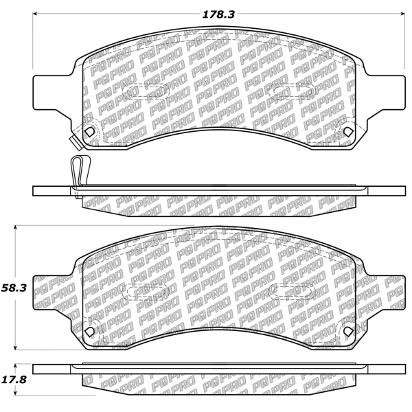 Centric Posi Quiet Pro™ Semi-Metallic Front Disc Brake Pads 500.11690