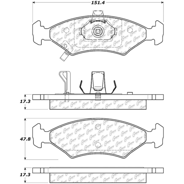 Centric Posi Quiet™ Ceramic Rear Disc Brake Pads 105.07660