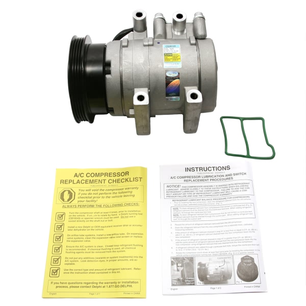 Delphi A C Compressor With Clutch CS20131