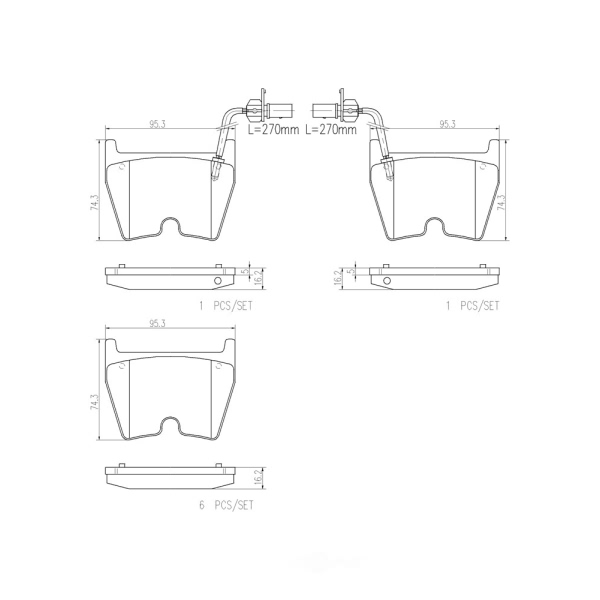 brembo Premium Ceramic Front Disc Brake Pads P85078N