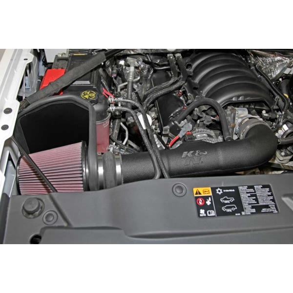 K&N 63 Series AirCharger® High-Density Polyethylene Black Cold Air Intake System with Red Filter 63-3082