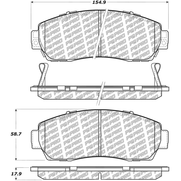 Centric Posi Quiet Pro™ Ceramic Front Disc Brake Pads 500.10890