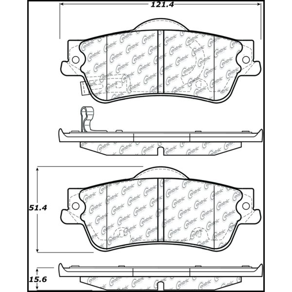 Centric Posi Quiet™ Ceramic Rear Disc Brake Pads 105.13520