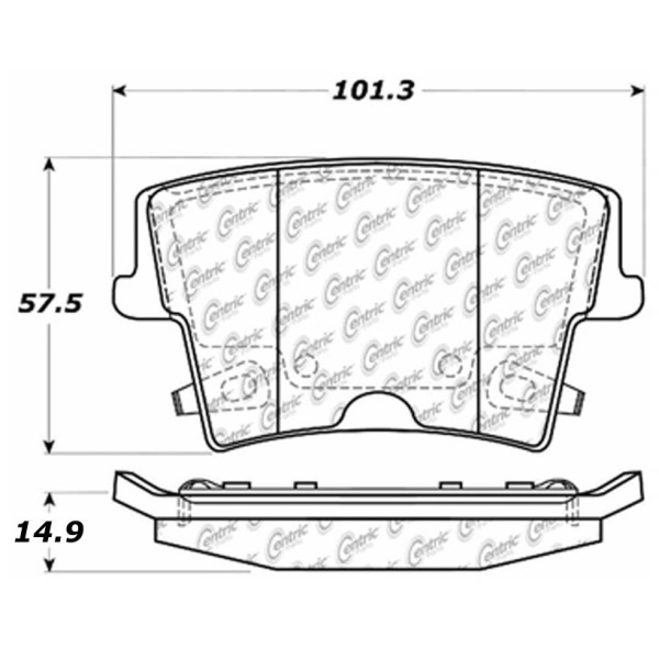 Centric Posi Quiet™ Ceramic Rear Disc Brake Pads 105.10571