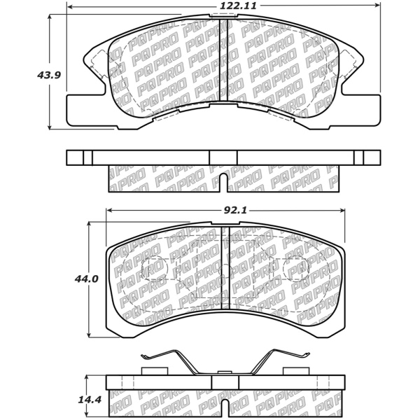 Centric Posi Quiet Pro™ Ceramic Front Disc Brake Pads 500.17310