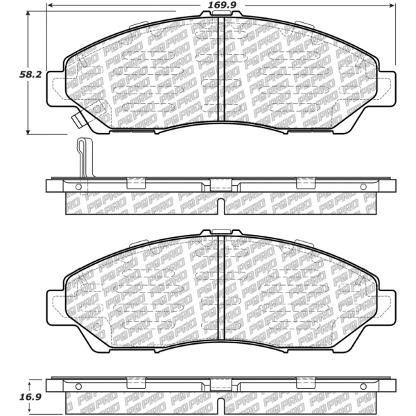 Centric Posi Quiet Pro™ Ceramic Front Disc Brake Pads 500.13781