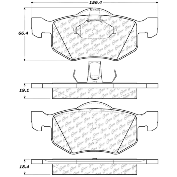 Centric Premium Ceramic Front Disc Brake Pads 301.08430