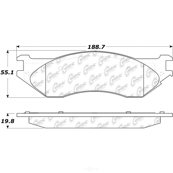 Centric Posi Quiet™ Extended Wear Semi-Metallic Rear Disc Brake Pads 106.07023