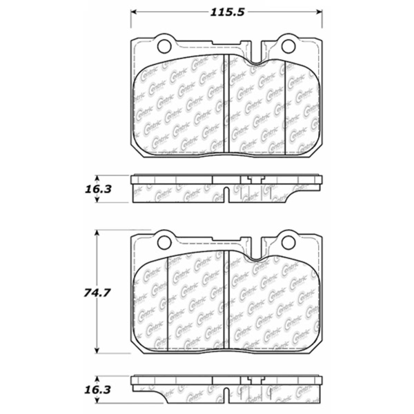 Centric Premium Ceramic Front Disc Brake Pads 301.06650