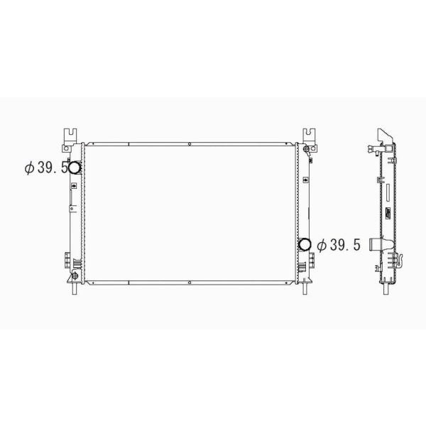 TYC Engine Coolant Radiator 2702