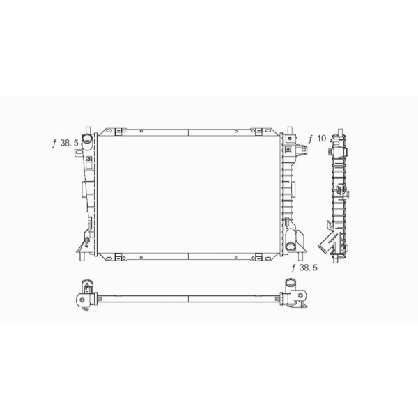 TYC Engine Coolant Radiator 2157