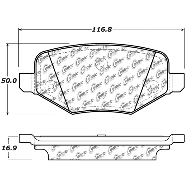 Centric Posi Quiet™ Ceramic Rear Disc Brake Pads 105.13770