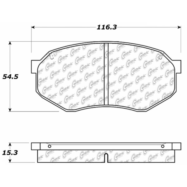 Centric Premium Semi-Metallic Front Disc Brake Pads 300.03890