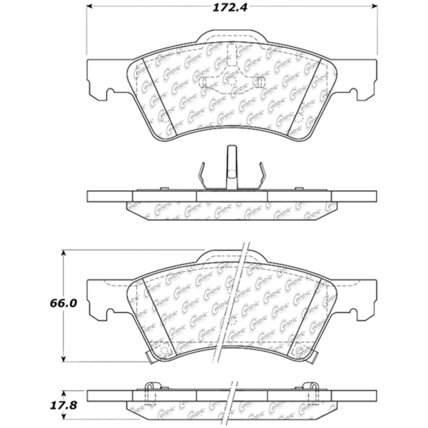 Centric Posi Quiet™ Ceramic Front Disc Brake Pads 105.08570