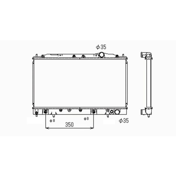 TYC Engine Coolant Radiator 2575