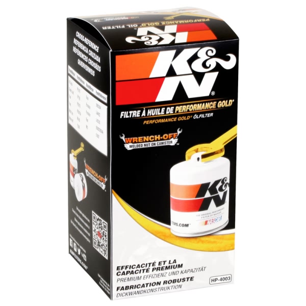 K&N Performance Gold™ Wrench-Off Oil Filter HP-4003