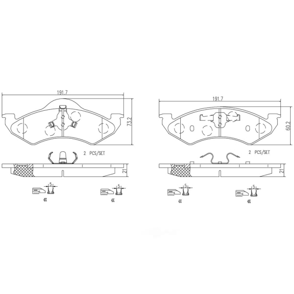 brembo Premium Ceramic Front Disc Brake Pads P18005N