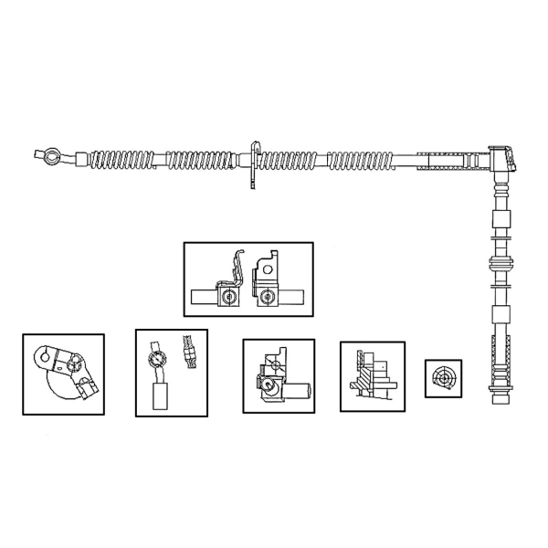 Centric Front Passenger Side Brake Hose 150.22015