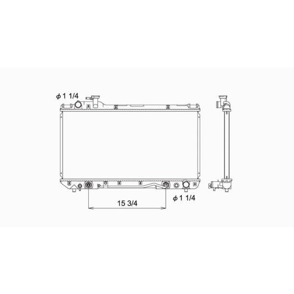 TYC Engine Coolant Radiator 1859