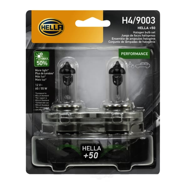 Hella H4P50Tb Performance Series Halogen Light Bulb H4P50TB