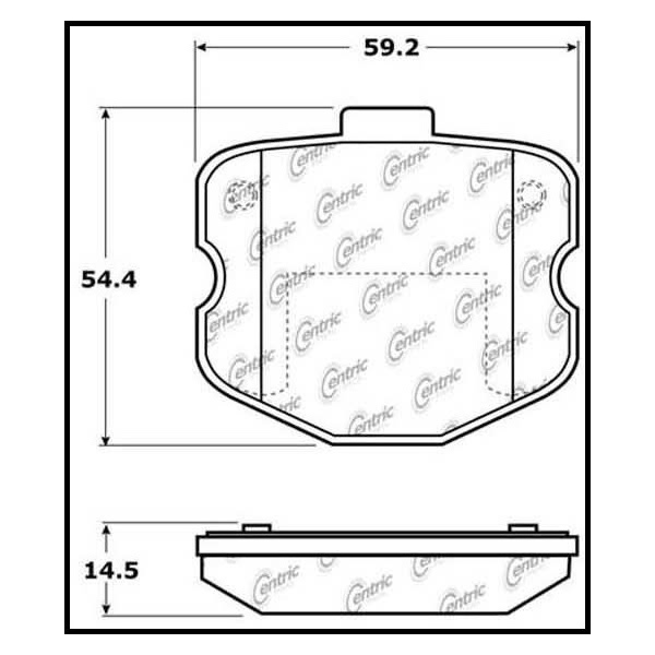 Centric Posi Quiet™ Semi-Metallic Front Disc Brake Pads 104.11850