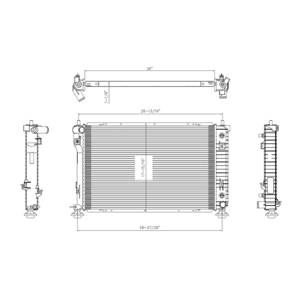 TYC Engine Coolant Radiator 2879