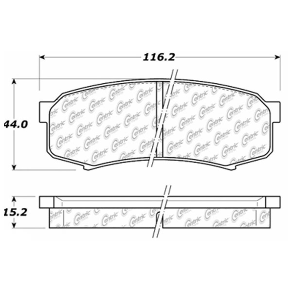 Centric Posi Quiet™ Ceramic Rear Disc Brake Pads 105.06060