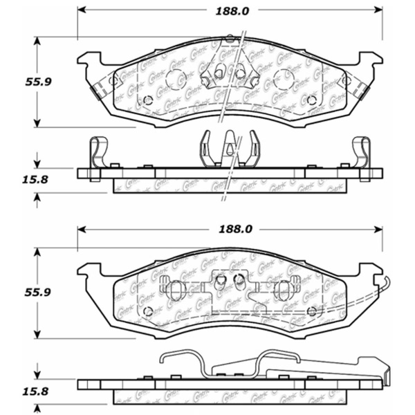 Centric Posi Quiet™ Ceramic Front Disc Brake Pads 105.05760