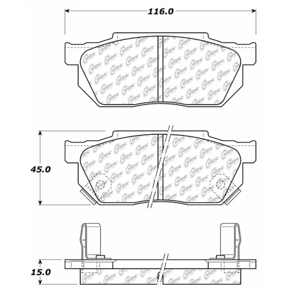 Centric Posi Quiet™ Ceramic Front Disc Brake Pads 105.02560