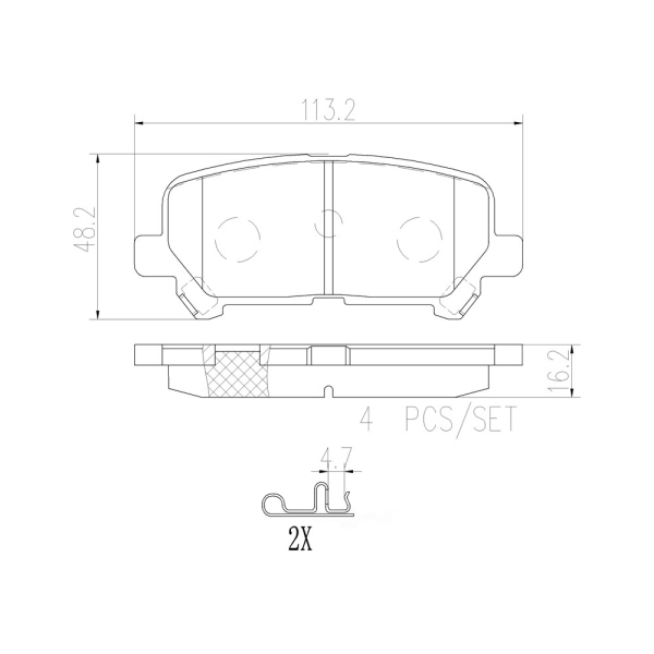 brembo Premium Ceramic Rear Disc Brake Pads P28082N