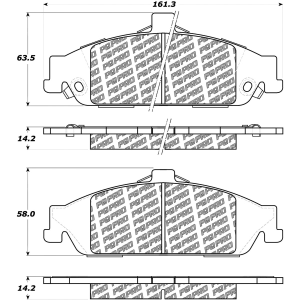 Centric Posi Quiet Pro™ Ceramic Front Disc Brake Pads 500.07270