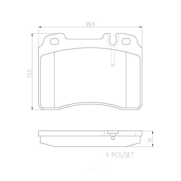 brembo Premium Ceramic Front Disc Brake Pads P50022N