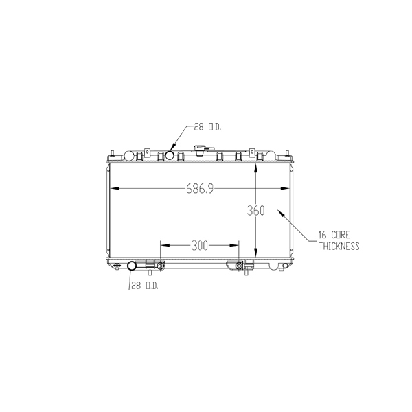 TYC Engine Coolant Radiator 2346