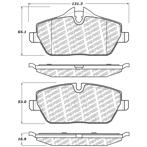 Centric Posi Quiet Pro™ Ceramic Front Disc Brake Pads 500.13082