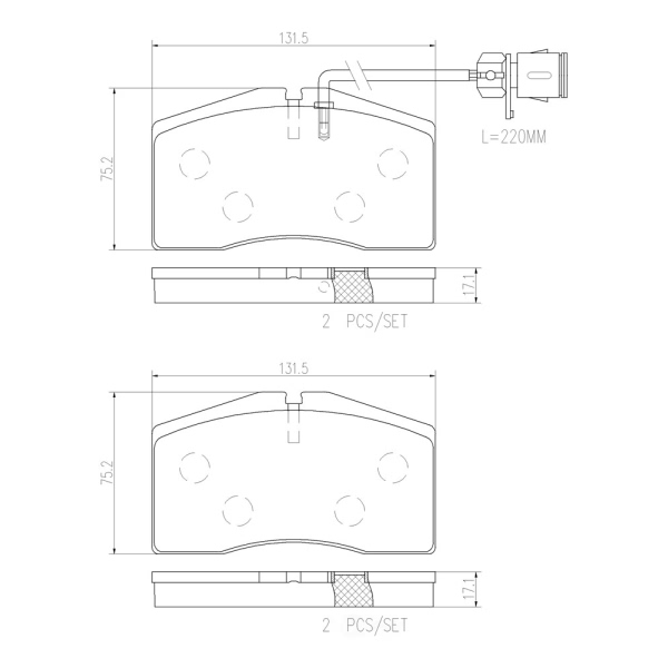 brembo Premium Ceramic Front Disc Brake Pads P85053N