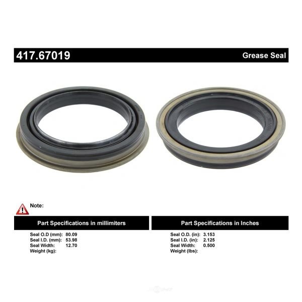 Centric Premium™ Axle Shaft Seal 417.67019