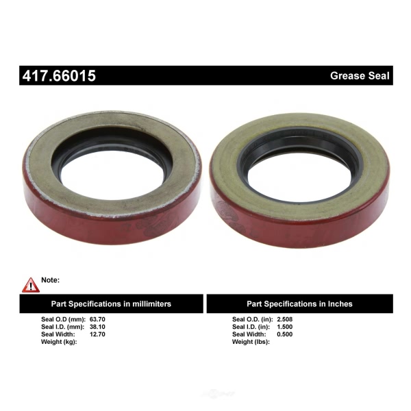 Centric Premium™ Axle Shaft Seal 417.66015