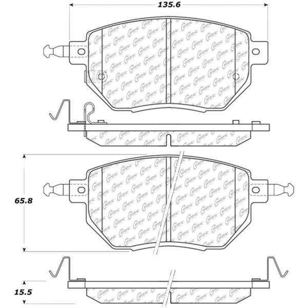 Centric Premium Ceramic Front Disc Brake Pads 301.09690