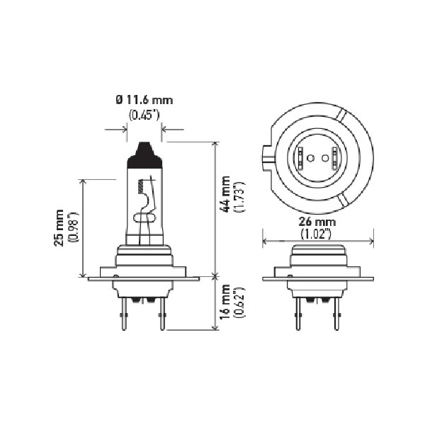 Hella H7 Design Series Halogen Light Bulb H71071362