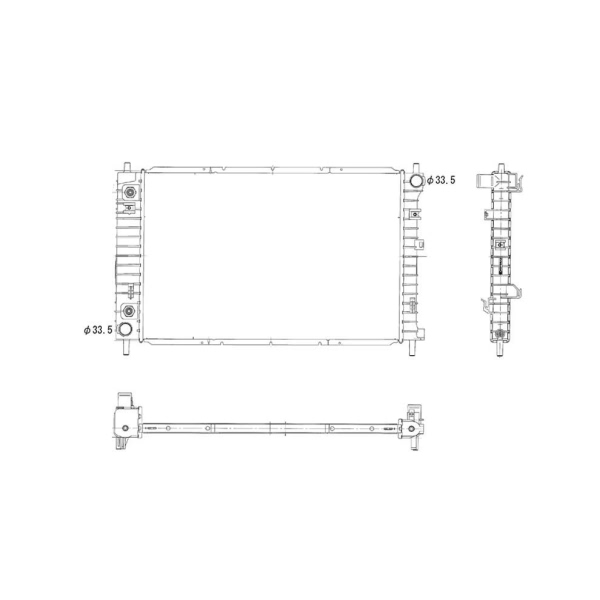 TYC Engine Coolant Radiator 2798