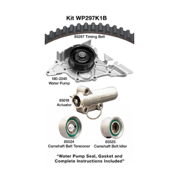 Dayco Timing Belt Kit With Water Pump WP297K1B