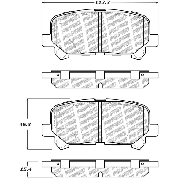 Centric Posi Quiet Pro™ Ceramic Rear Disc Brake Pads 500.15850