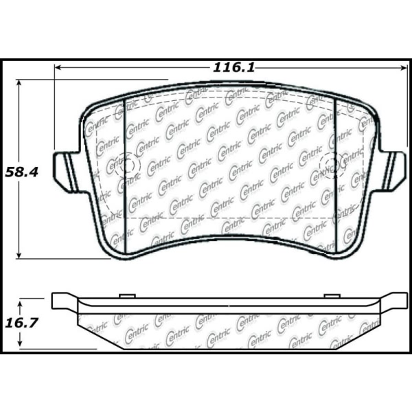 Centric Posi Quiet™ Ceramic Rear Disc Brake Pads 105.13860