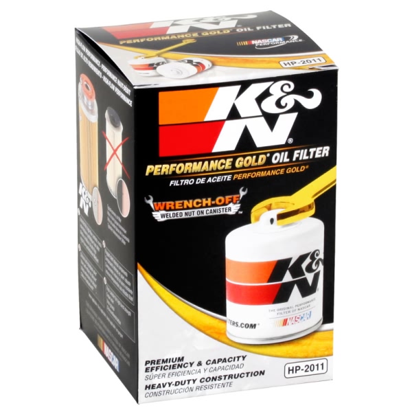 K&N Performance Gold™ Wrench-Off Oil Filter HP-2011