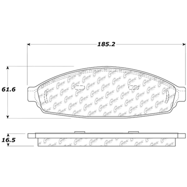 Centric Posi Quiet™ Extended Wear Semi-Metallic Front Disc Brake Pads 106.09310