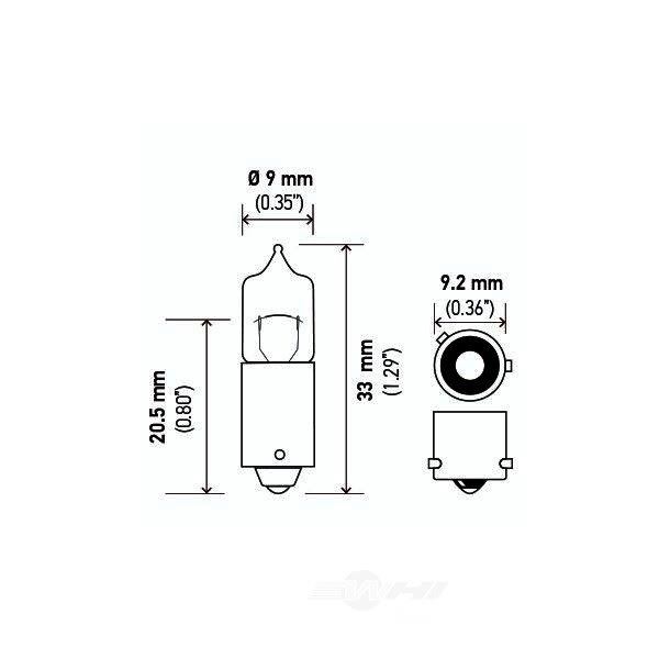 Hella H6W Standard Series Halogen Miniature Light Bulb H6W