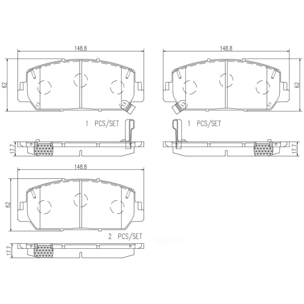 brembo Premium Ceramic Front Disc Brake Pads P28084N