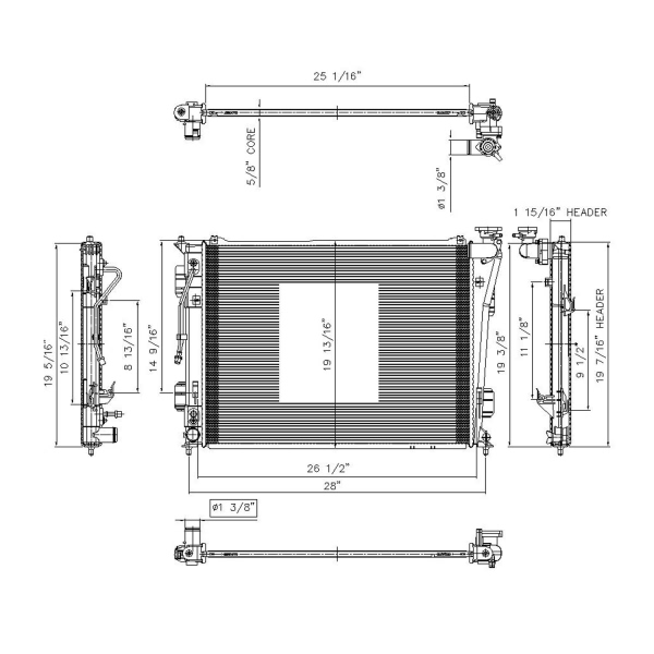 TYC Engine Coolant Radiator 13191