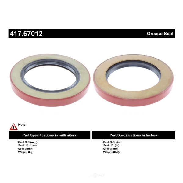 Centric Premium™ Front Inner Wheel Seal 417.67012