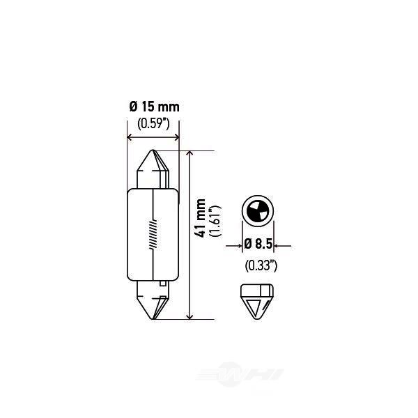 Hella 6451 Standard Series Incandescent Miniature Light Bulb 6451